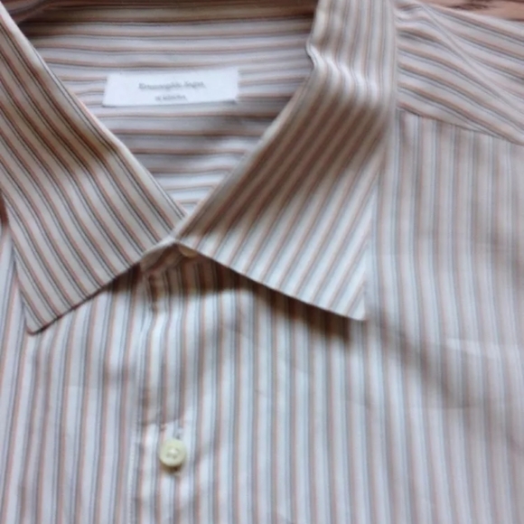 ERMENEGILDO ZEGNA Mens Portofino Striped Shirt XL - Picture 2 of 6